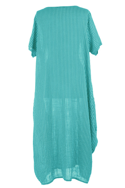 Stripe 2 Pocket Tulip Midi