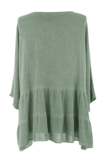 Tiered Teabag Linen Top