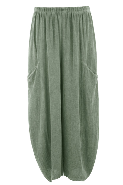2 Slit Pocket Teabag Linen Trouser