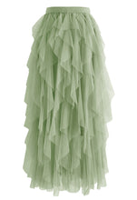 Load image into Gallery viewer, Ruffle Tulle Midi Skirt
