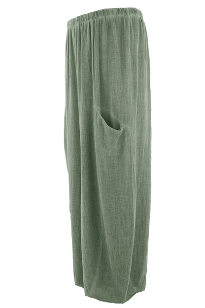 2 Slit Pocket Teabag Linen Trouser