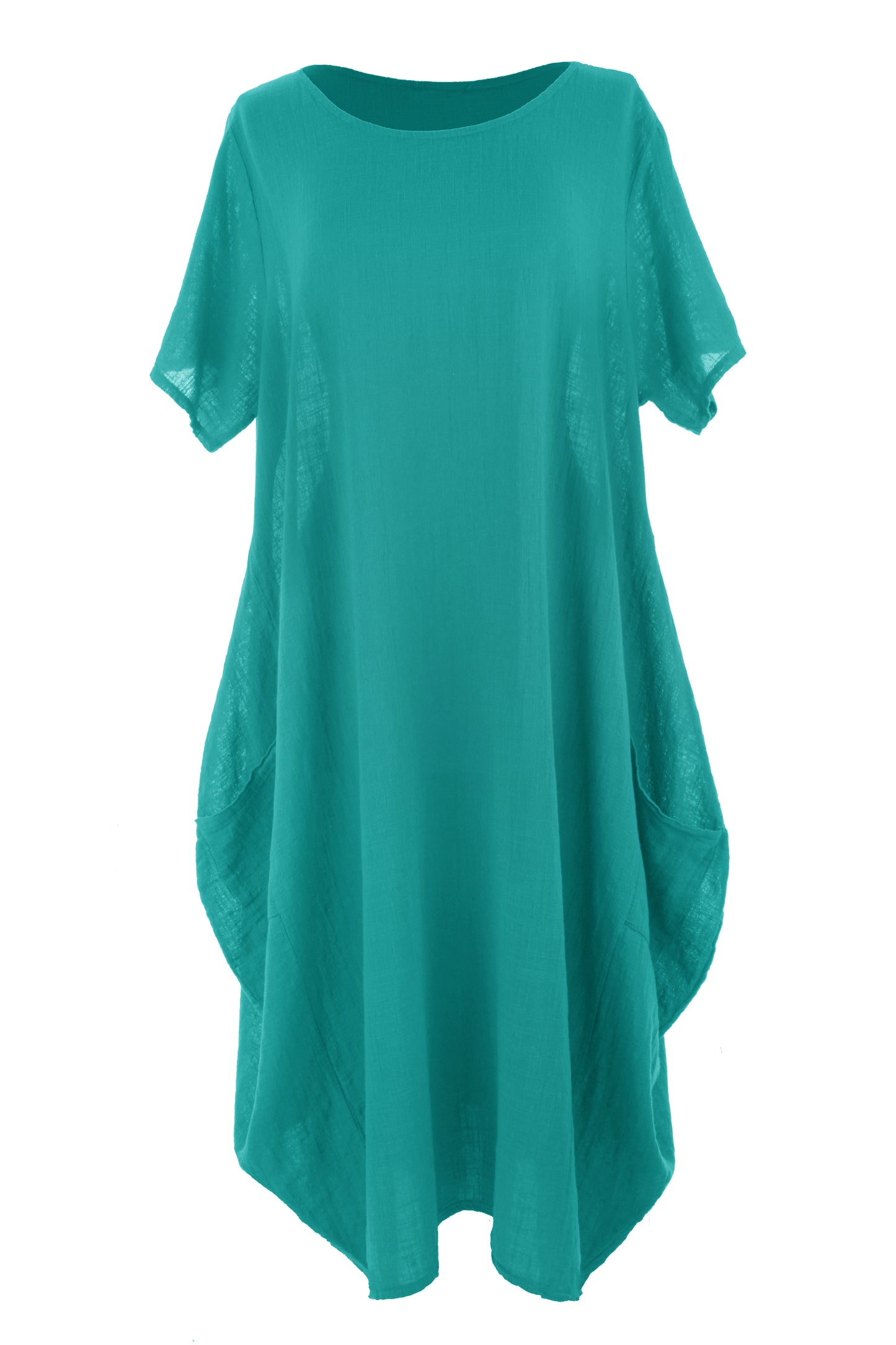 2 Pocket Cotton Tulip Midi Dress
