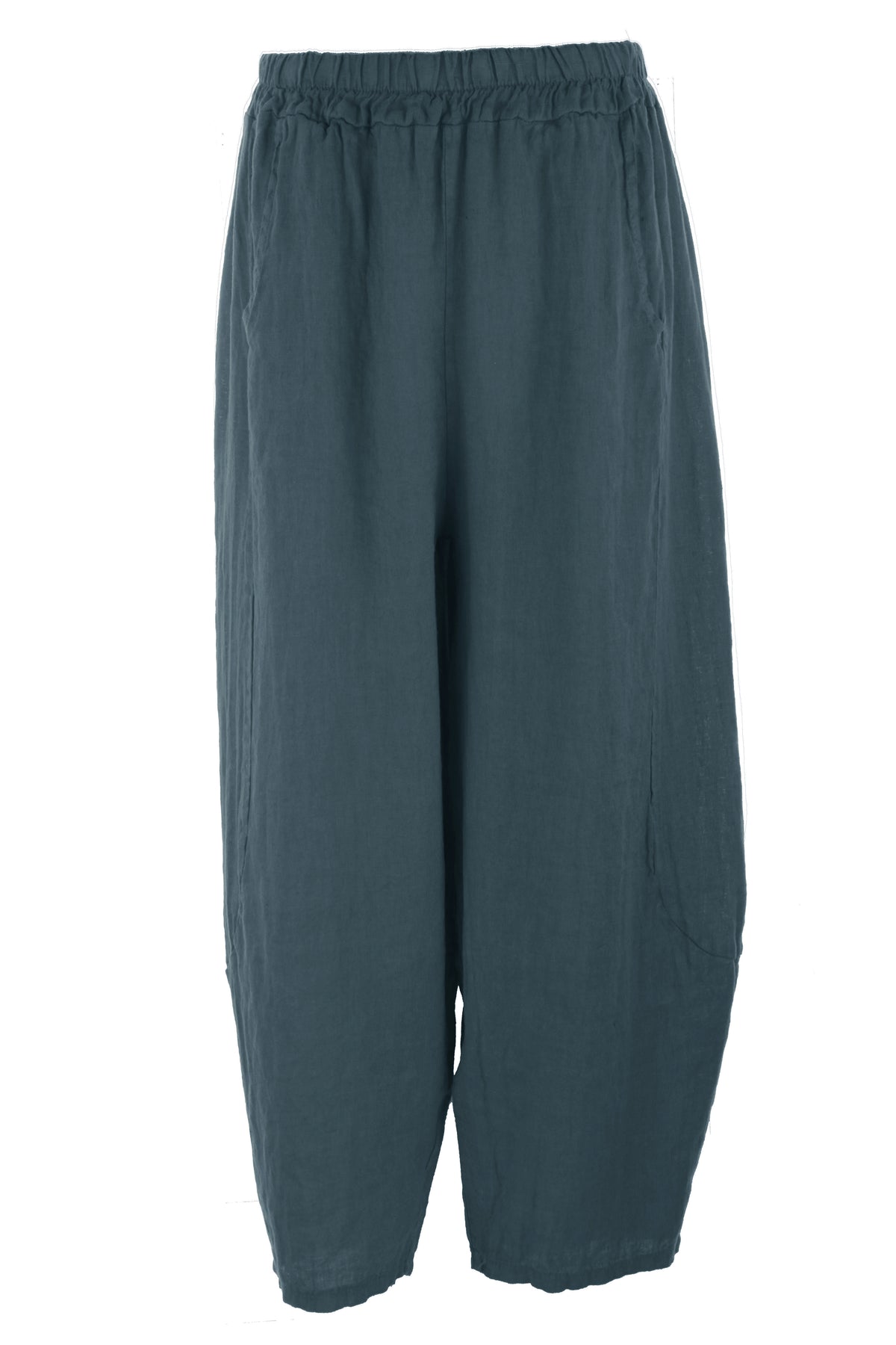 2 Pocket Barrel Leg Linen Trouser