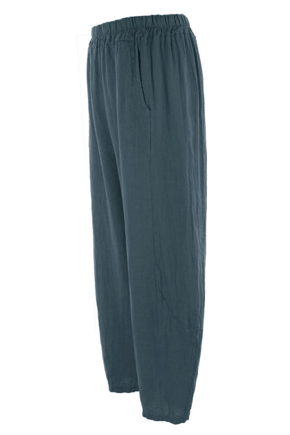2 Pocket Barrel Leg Linen Trouser