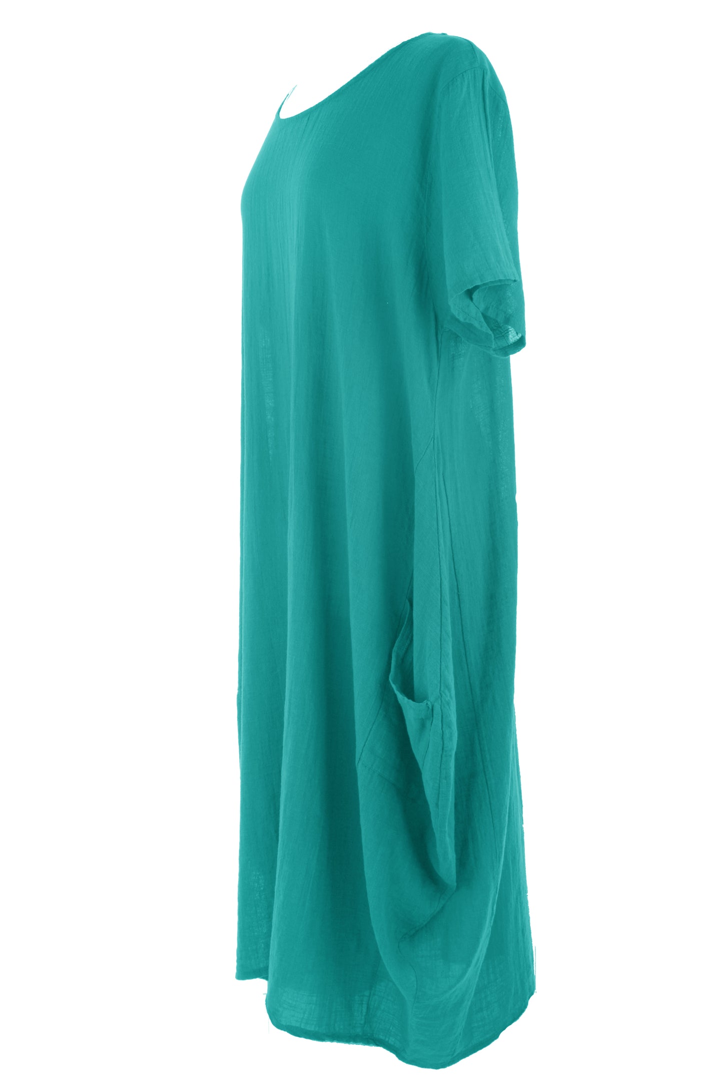 2 Pocket Cotton Tulip Midi Dress