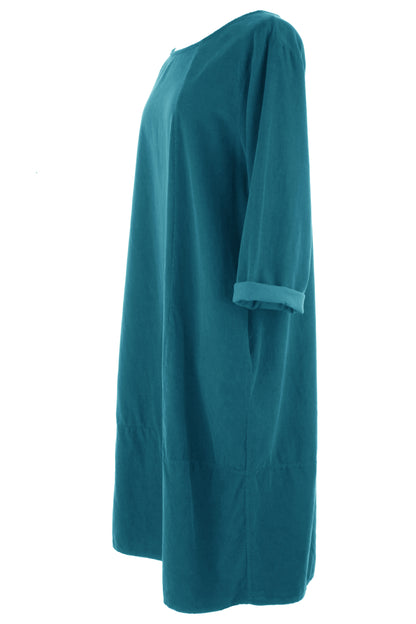 3/4 Sleeve Corduroy Dress
