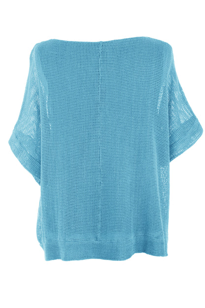 Tie Ruched Detail Mesh Top