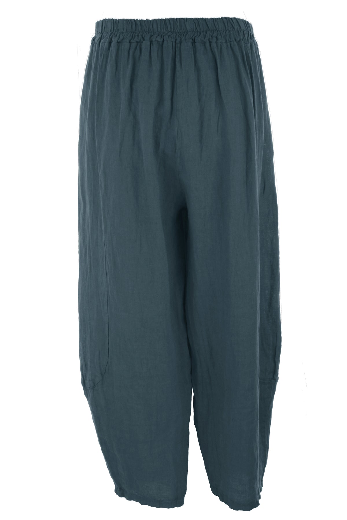 2 Pocket Barrel Leg Linen Trouser
