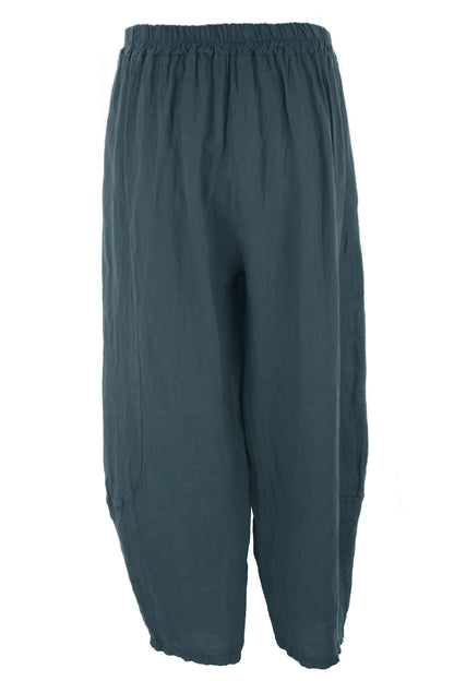2 Pocket Barrel Leg Linen Trouser