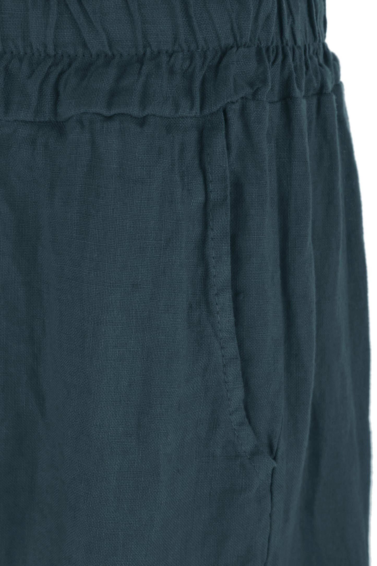 2 Pocket Barrel Leg Linen Trouser