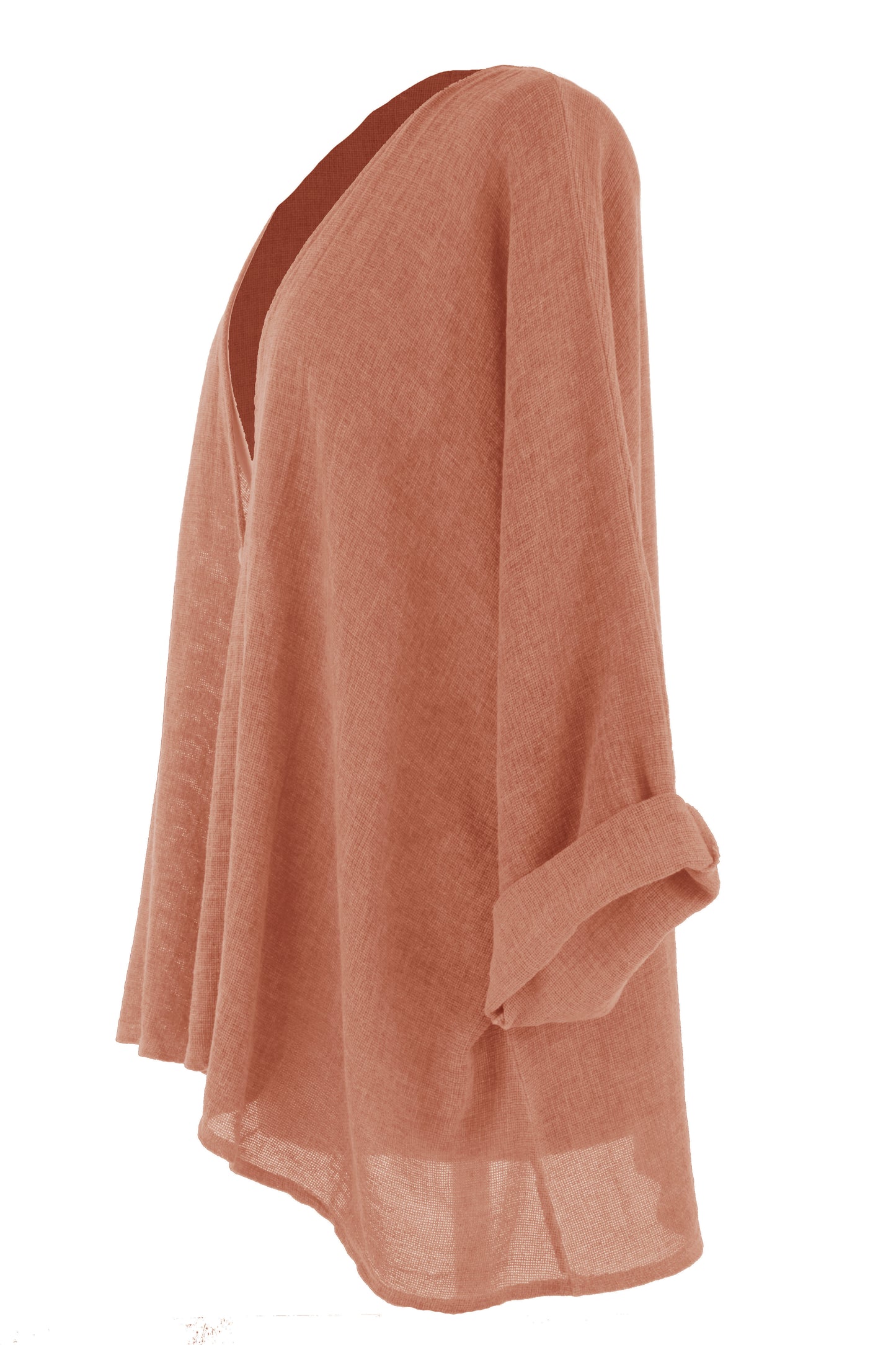 One Button Linen Cardigan