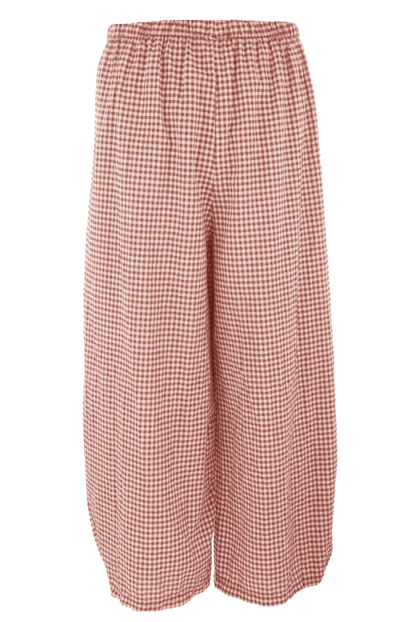 Barrel Leg Gingham Trouser