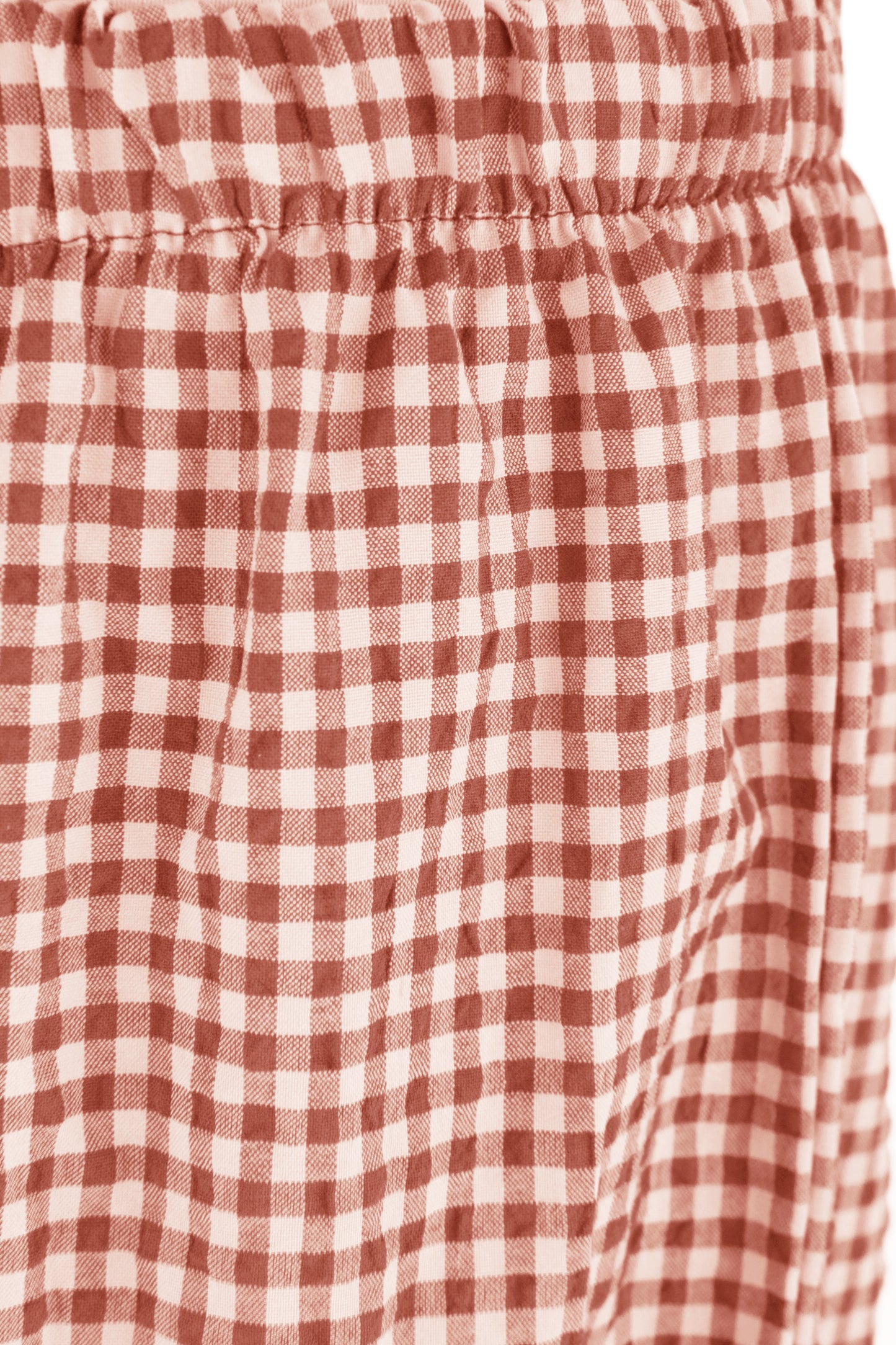 Barrel Leg Gingham Trouser