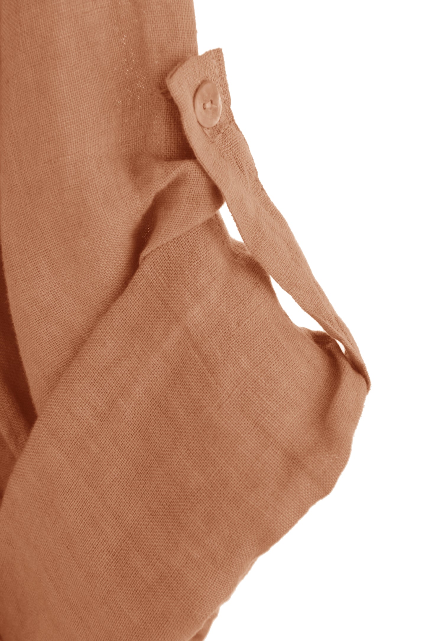 Pleat Panel Linen Dress