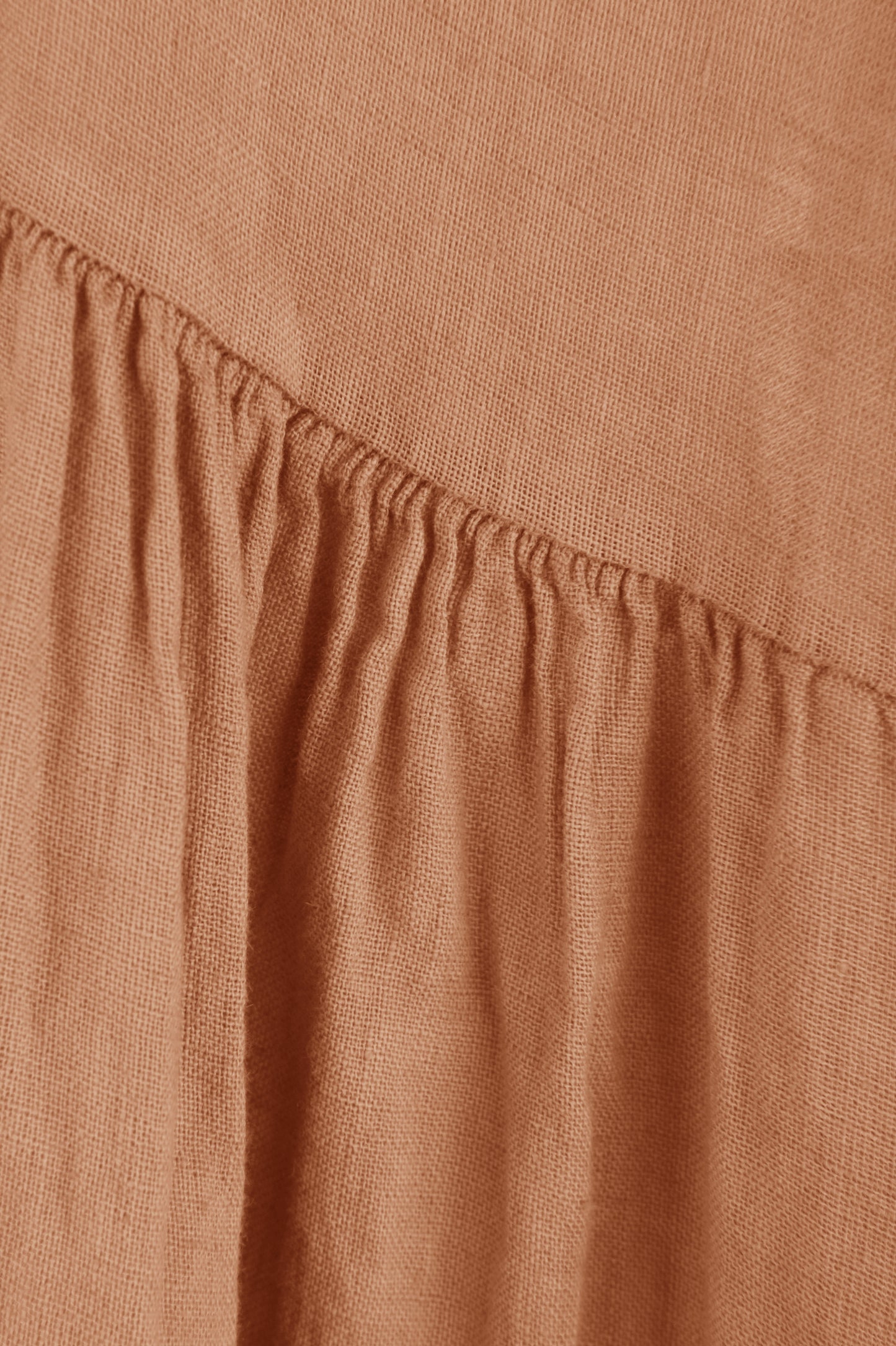 Pleat Panel Linen Dress