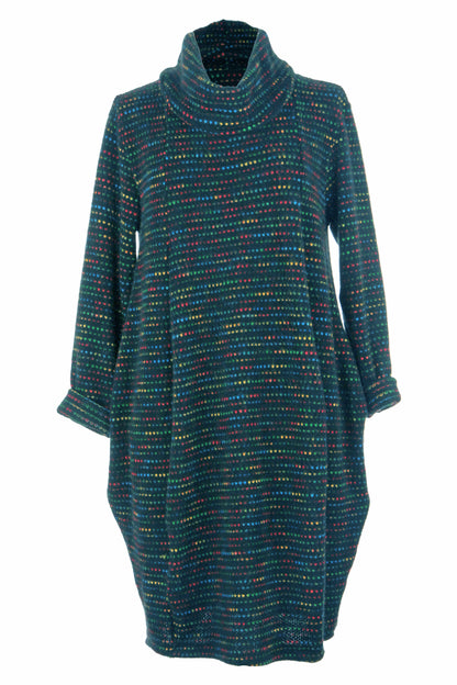 Cowl Neck Fleck Dress