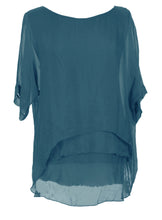 Load image into Gallery viewer, Frayed Hem Silk Top
