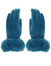 Load image into Gallery viewer, Faux Fur Cuff Suede Gloves
