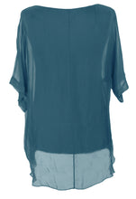 Load image into Gallery viewer, Frayed Hem Silk Top
