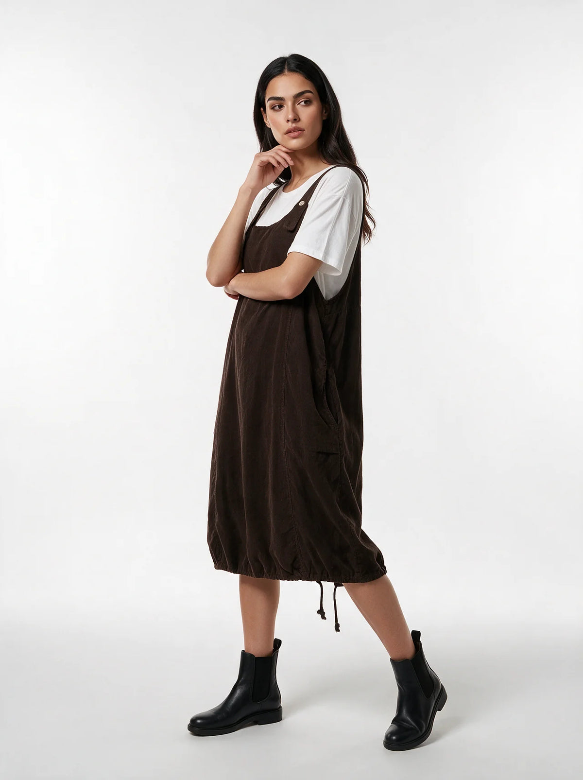 Corduroy Pinafore Dress