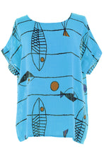 Load image into Gallery viewer, Fish Print Cotton Top
