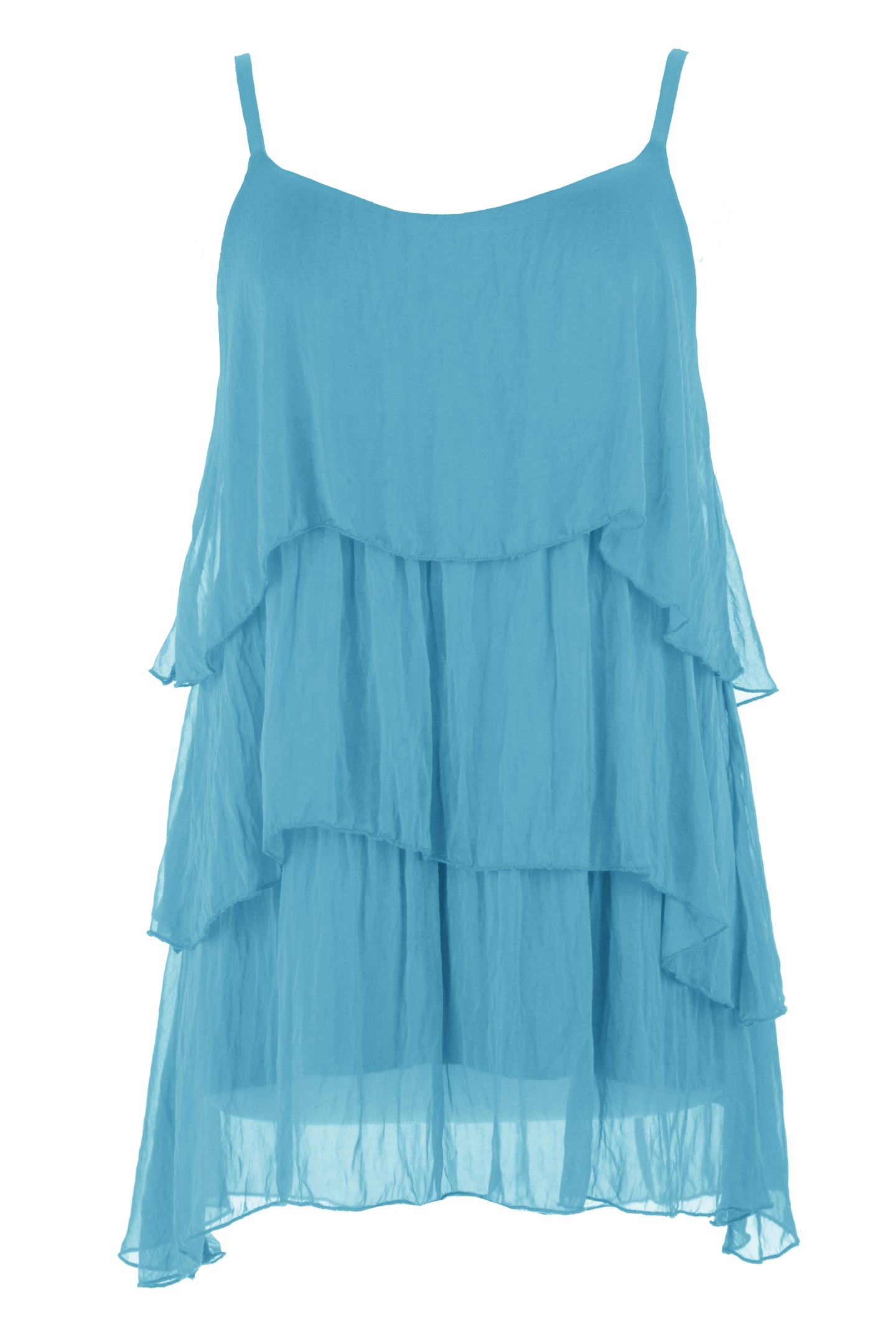 Ruffle Silk Vest