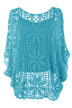 Load image into Gallery viewer, Flower Pattern Crochet Top with Vest
