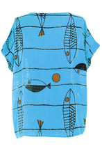 Load image into Gallery viewer, Fish Print Cotton Top
