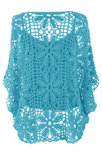 Load image into Gallery viewer, Flower Pattern Crochet Top with Vest
