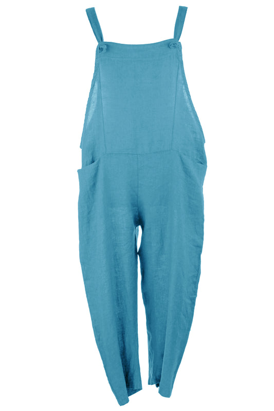 Tie Knot Linen Dungarees