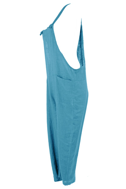 Tie Knot Linen Dungarees