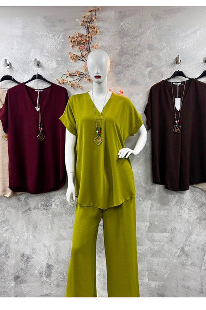 V Neck Necklace Top