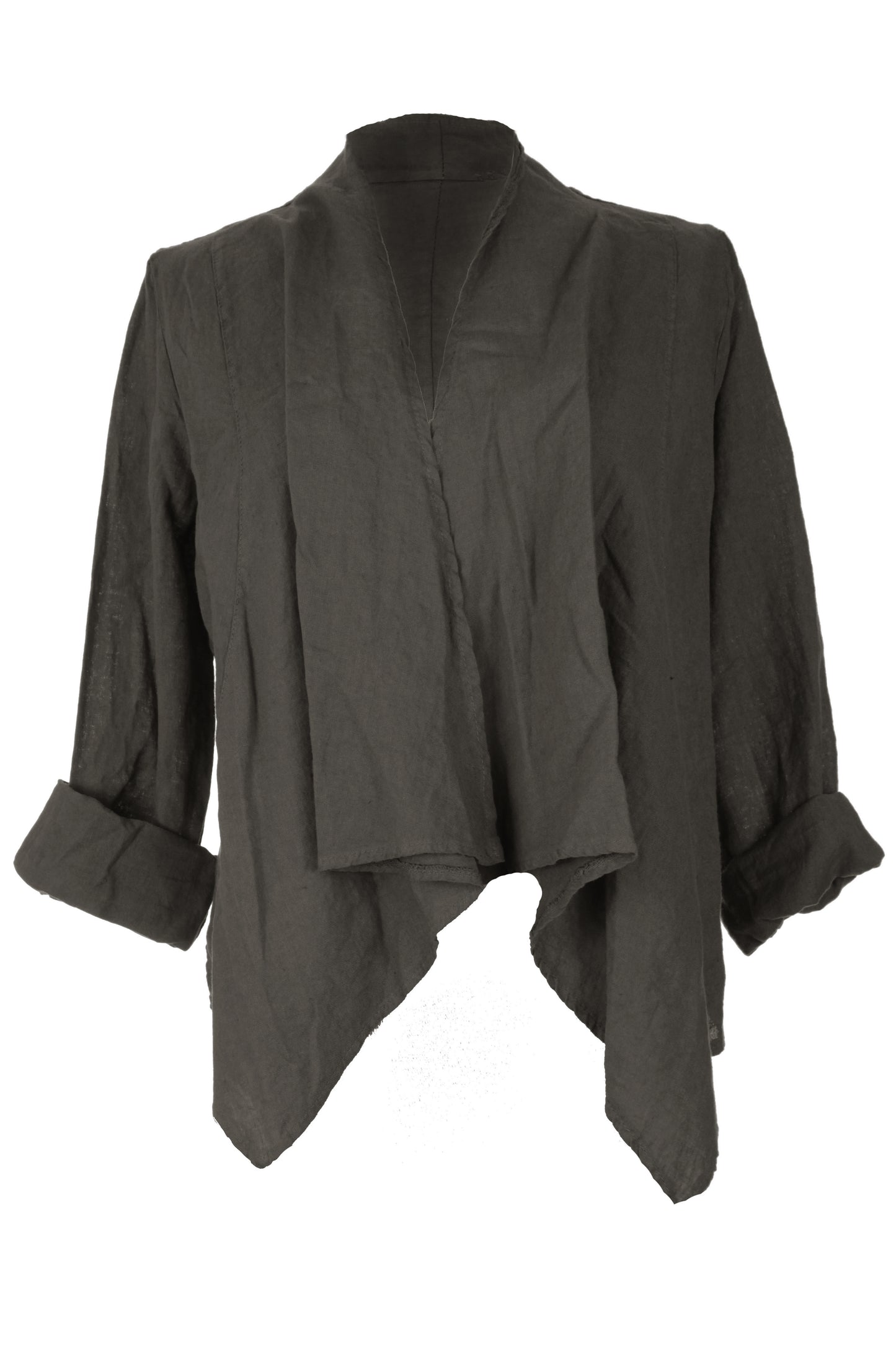 Waterfall Buckle Linen Jacket