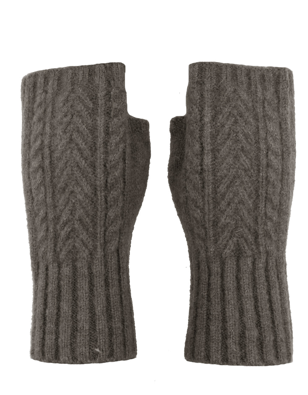 Fingerless Cashmere Knit Gloves