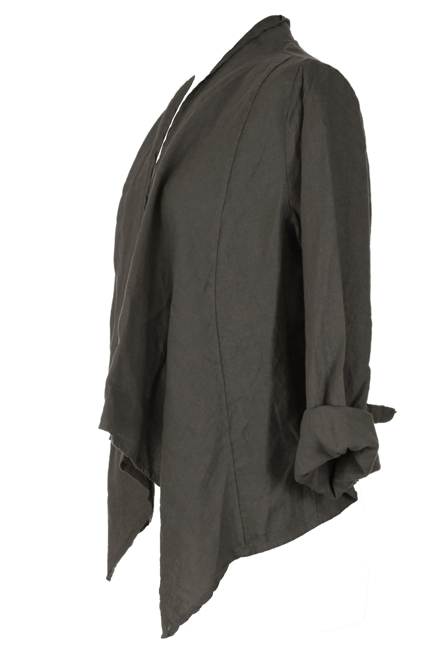 Waterfall Buckle Linen Jacket