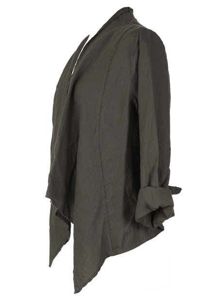 Waterfall Buckle Linen Jacket