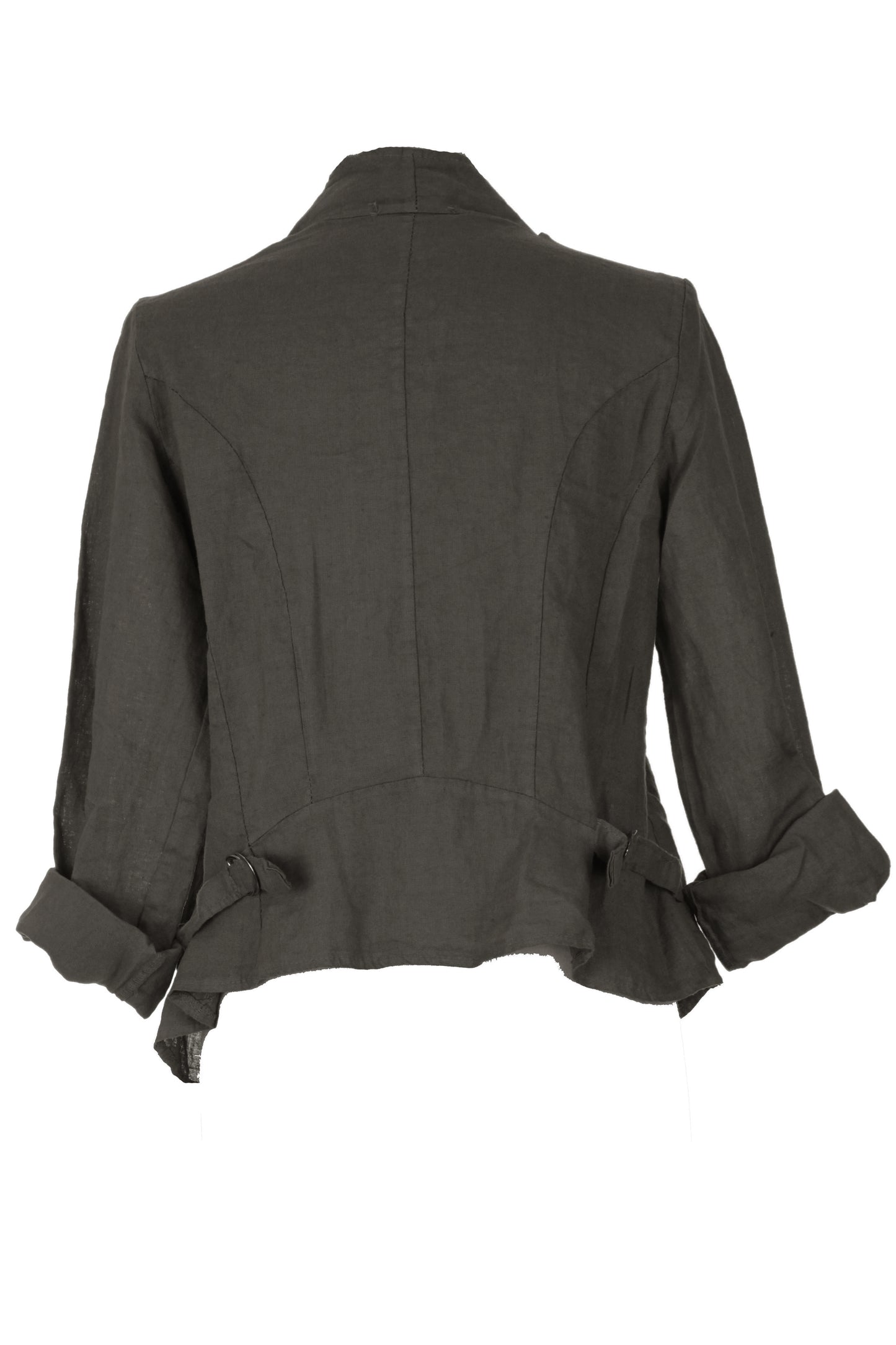 Waterfall Buckle Linen Jacket