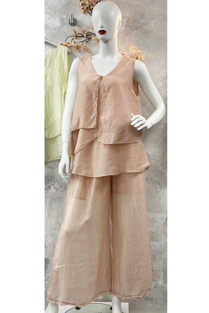 Flap Detail Silk Top