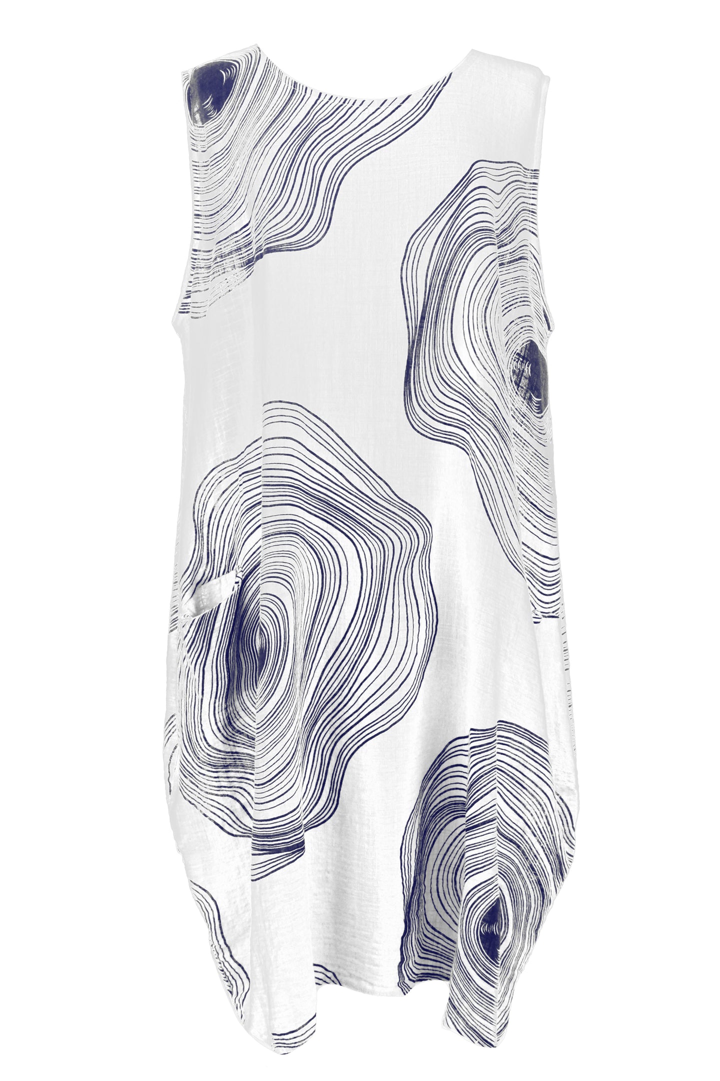 Tree Trunk Print Cotton Dress