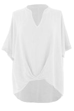 Load image into Gallery viewer, Twist Hem Teabag Linen Top
