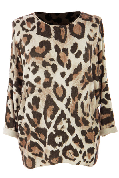 Leopard Print Lightweight Jumper