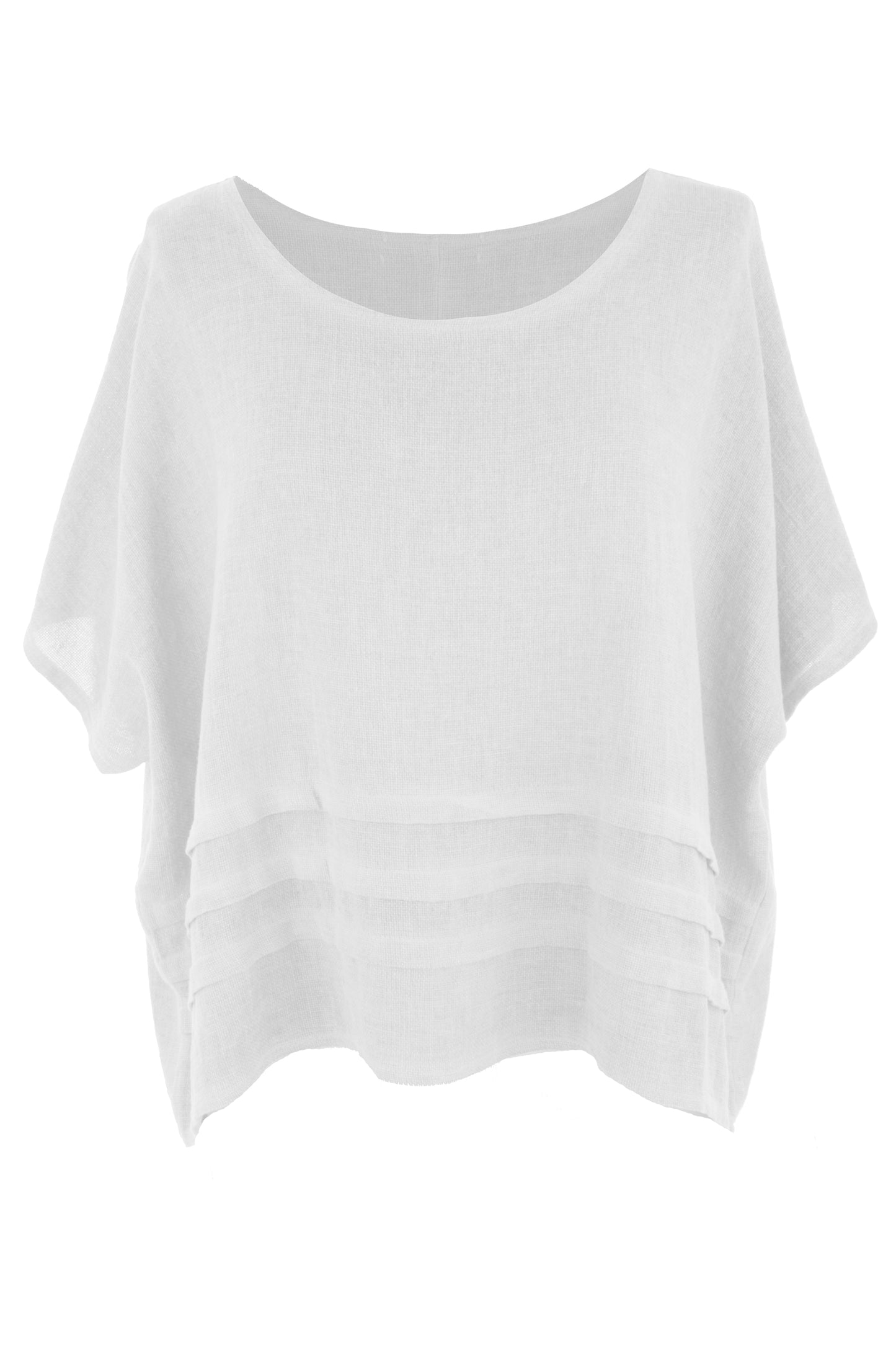 Pleat Detail Teabag Linen Top