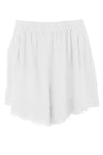 Load image into Gallery viewer, Frayed Trim Linen Shorts
