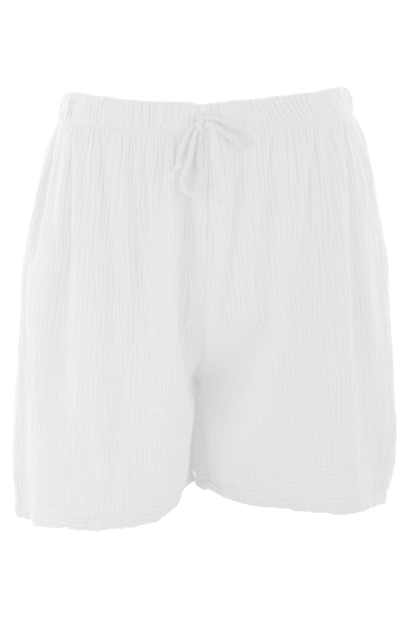 2 Pocket Cheesecloth Cotton Shorts