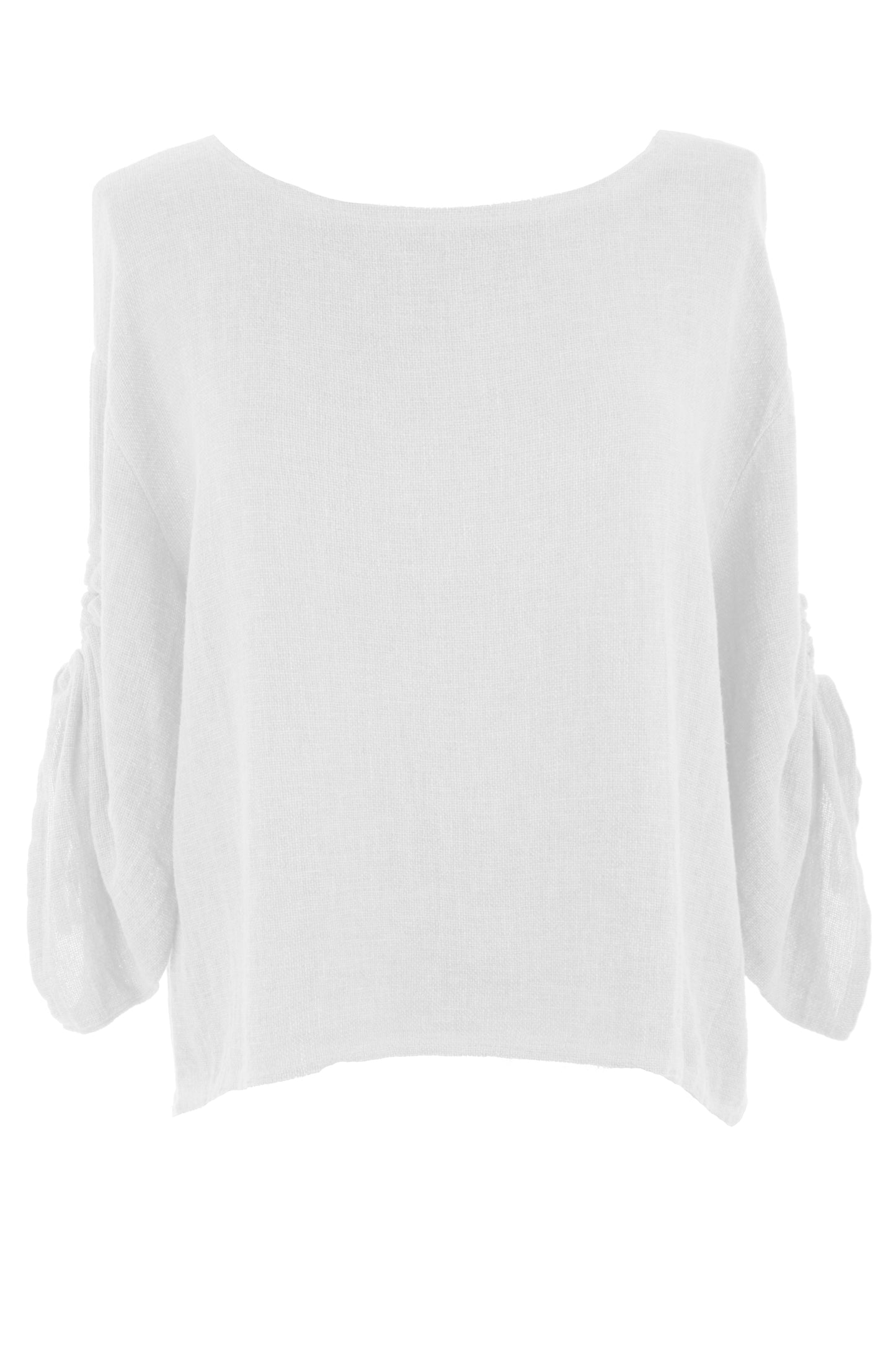 Ruched Sleeve Teabag Top