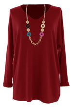 Load image into Gallery viewer, V Neck Soft Knit Necklace Jumper
