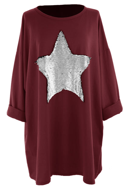 Sequin Star Jersey Tunic