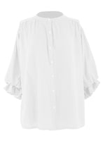 Load image into Gallery viewer, 3/4 Balloon Sleeve Linen Shirt
