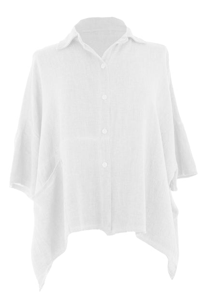 One Pocket Teabag Linen Shirt