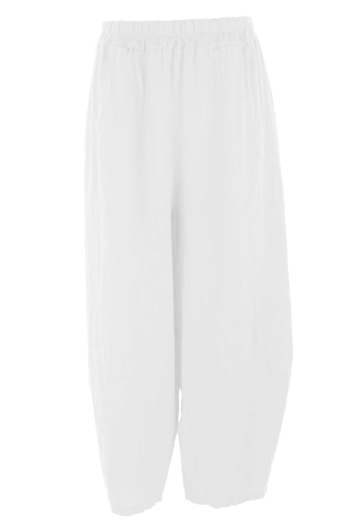 2 Pocket Barrel Leg Linen Trouser